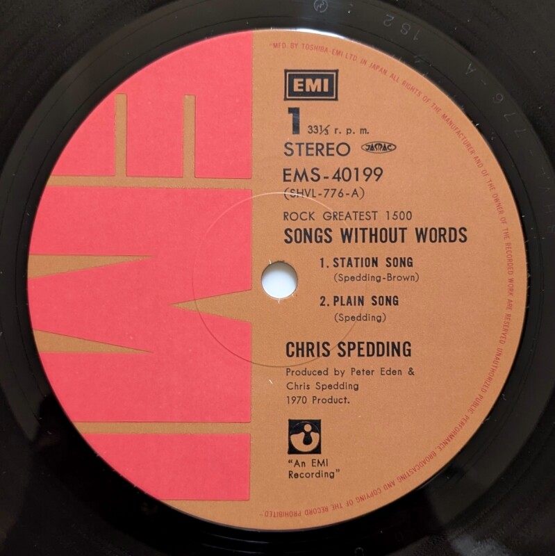 Chris Spedding - Songs Without Words - UNIVERSOUNDS